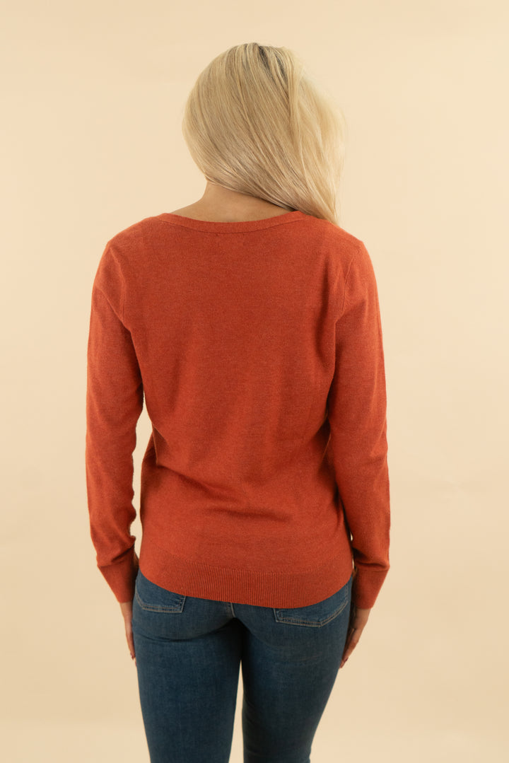 nordstrom rack orange sweater (s; retail $55)