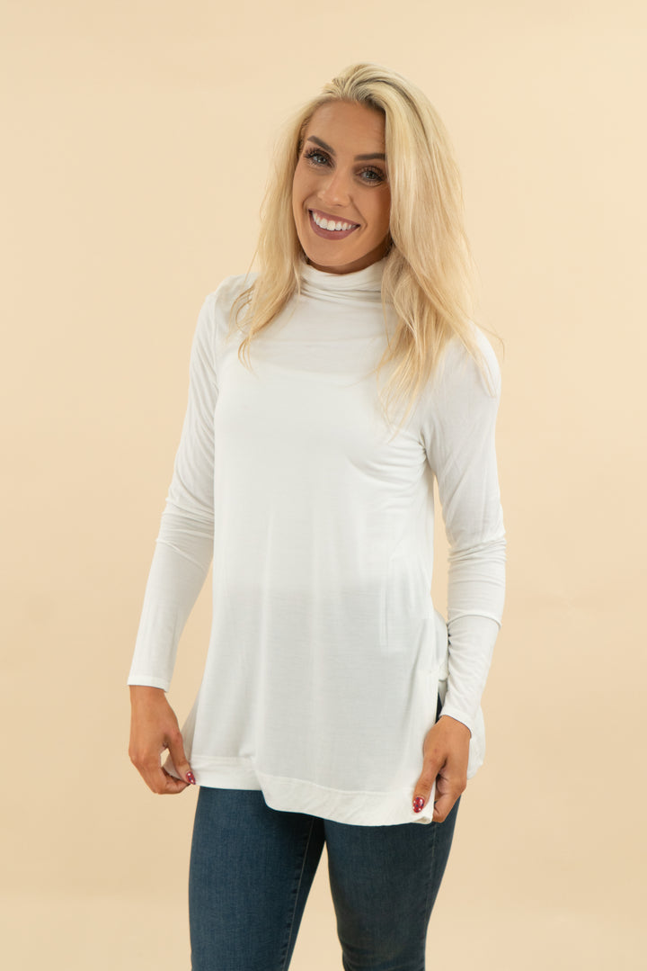 kinross white turtleneck (s; retail $45)