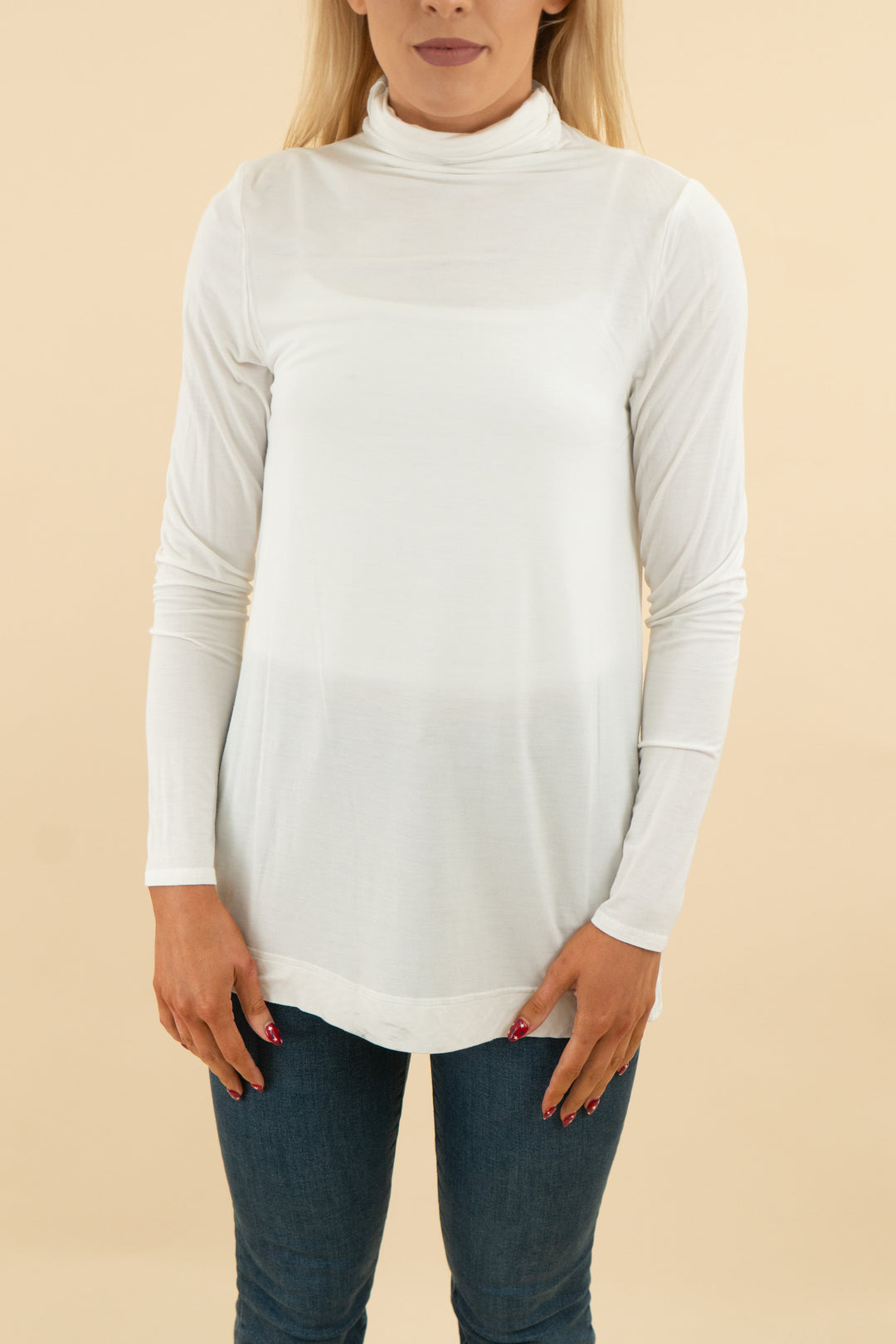 kinross white turtleneck (s; retail $45)