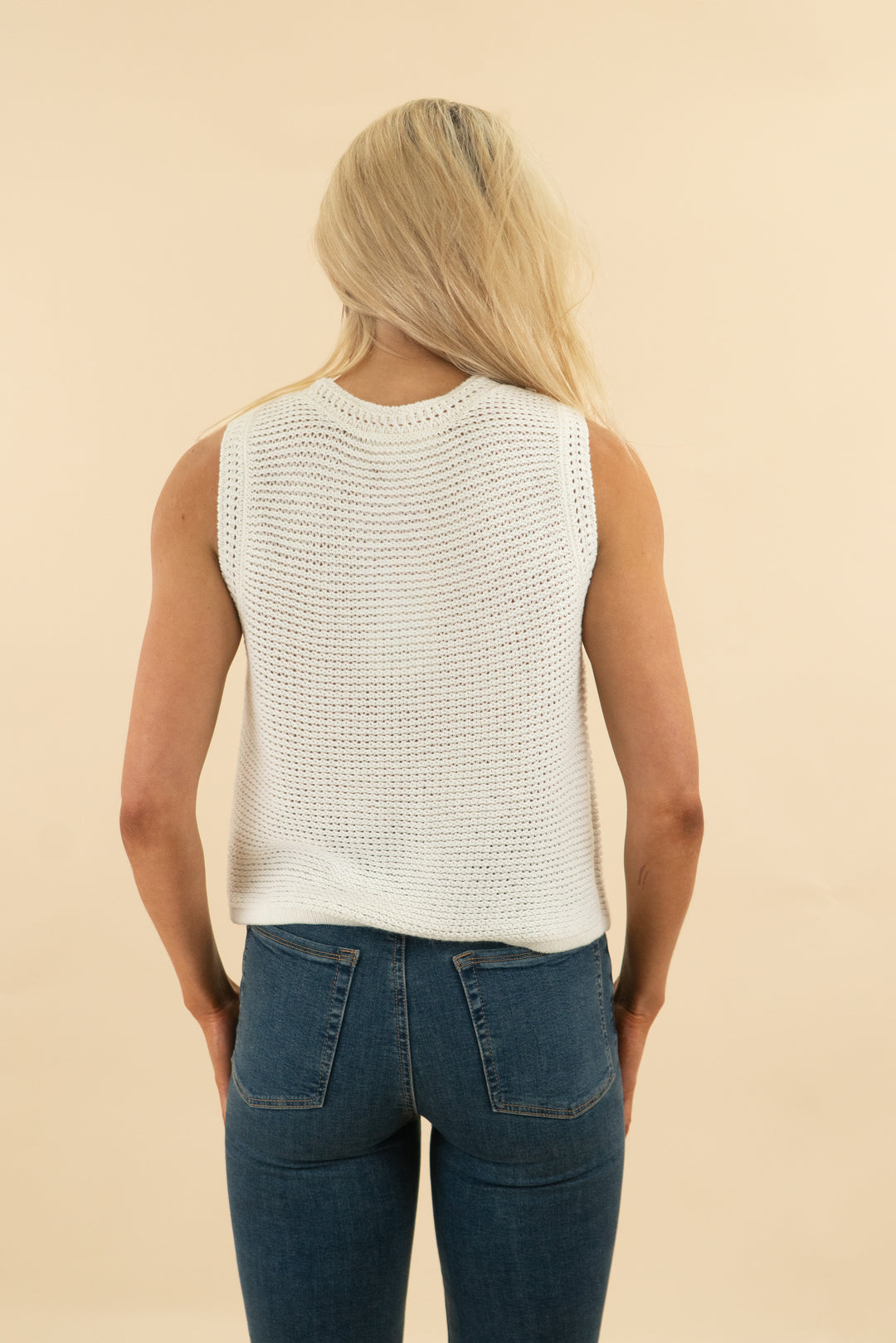 everlane off-white crochet tank nwt (s; retail $40)