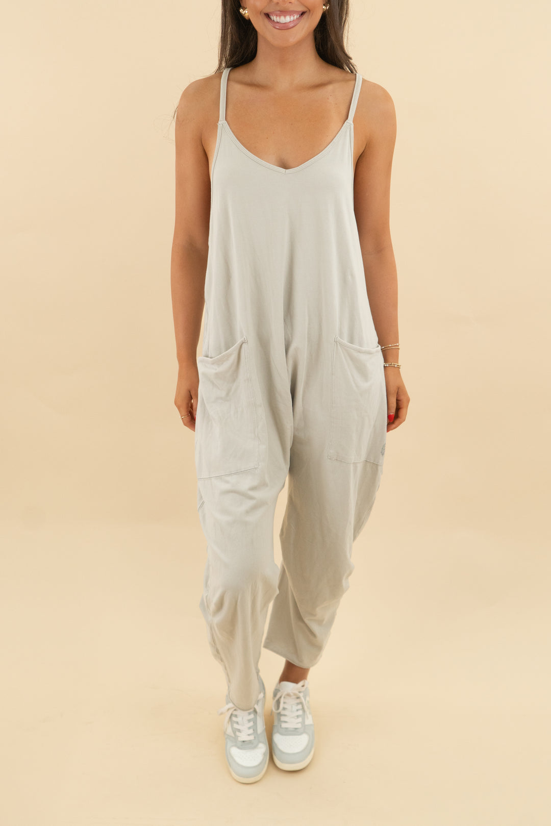 fp movement taupe lounge jumpsuit (s; retail $70)