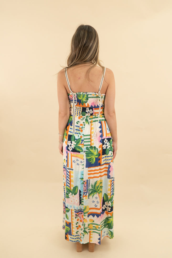 illa illa tropical print maxi (s; retail $85)