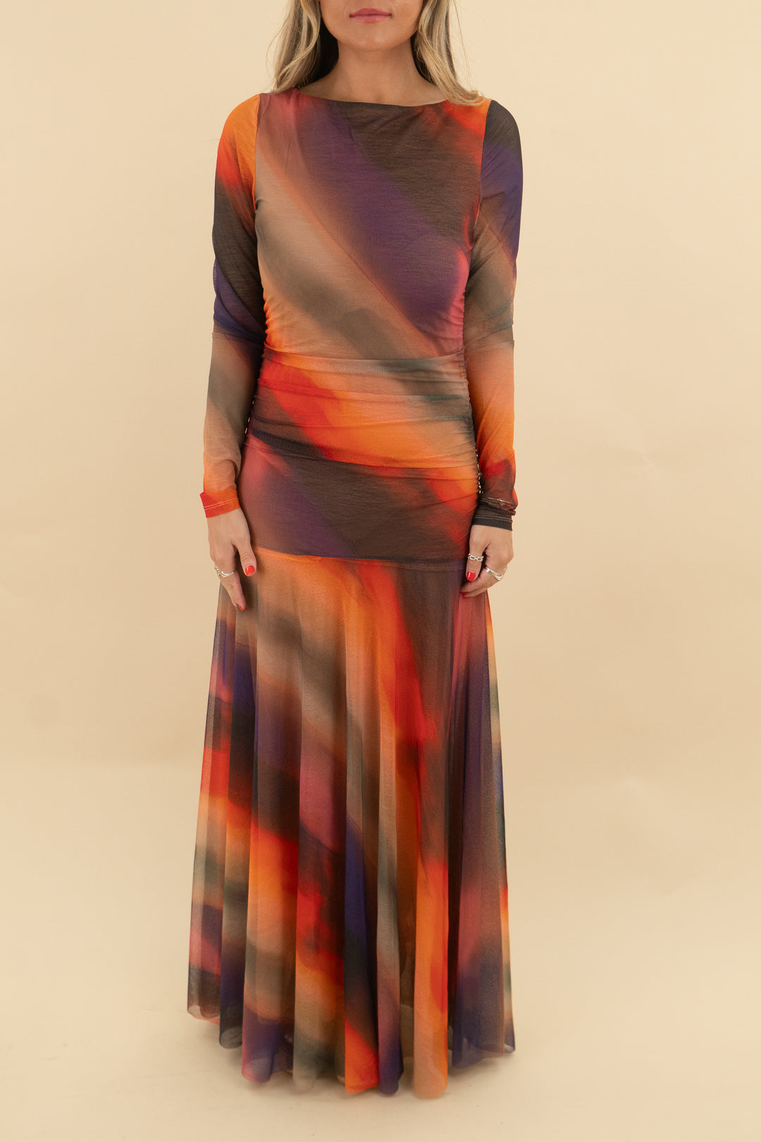 free people sunset combo sheer dress nwt (s; retail $168)