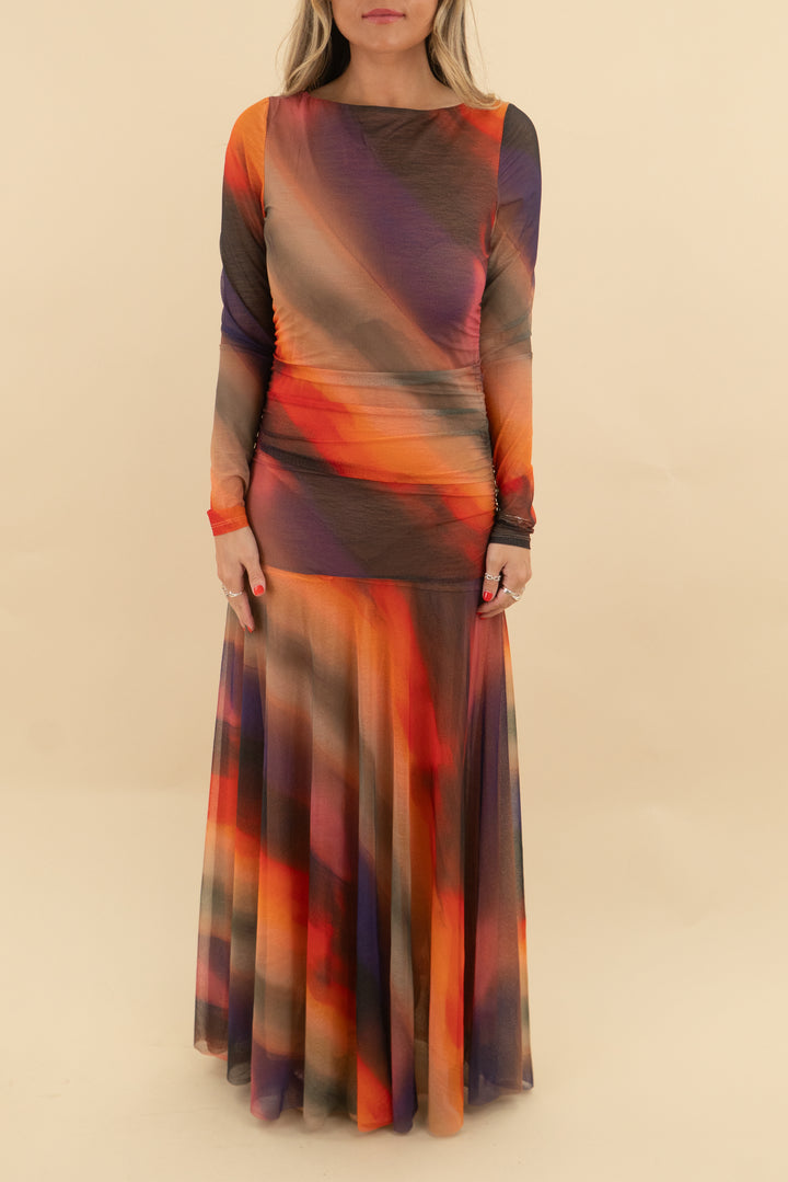 free people sunset combo sheer dress nwt (s; retail $168)