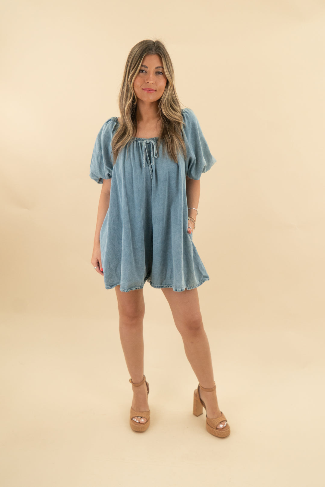 klesis chambray mini dress (s; retail $68)