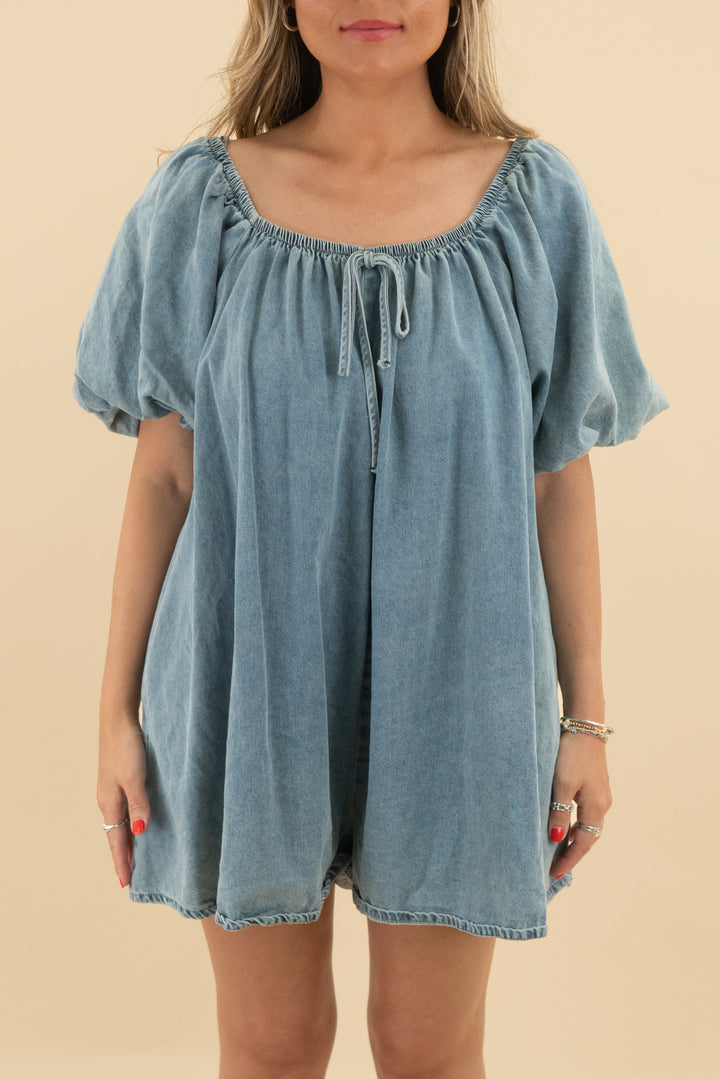 klesis chambray mini dress (s; retail $68)