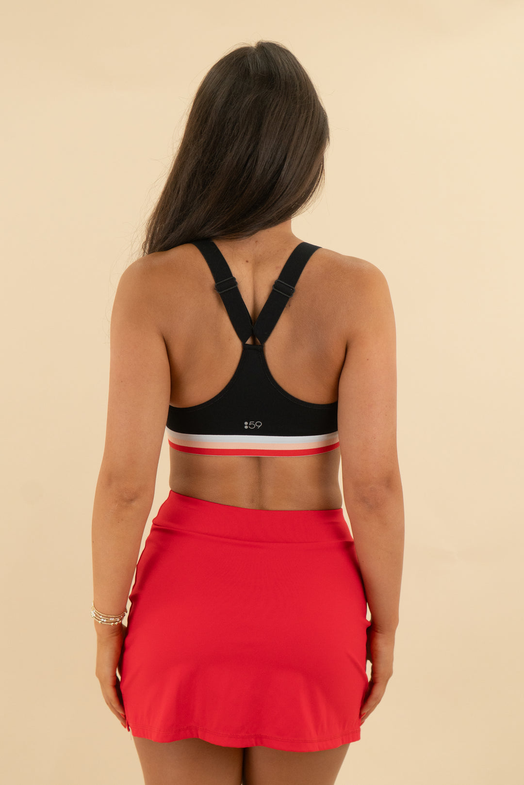 splits59 black striped sports bra (s)