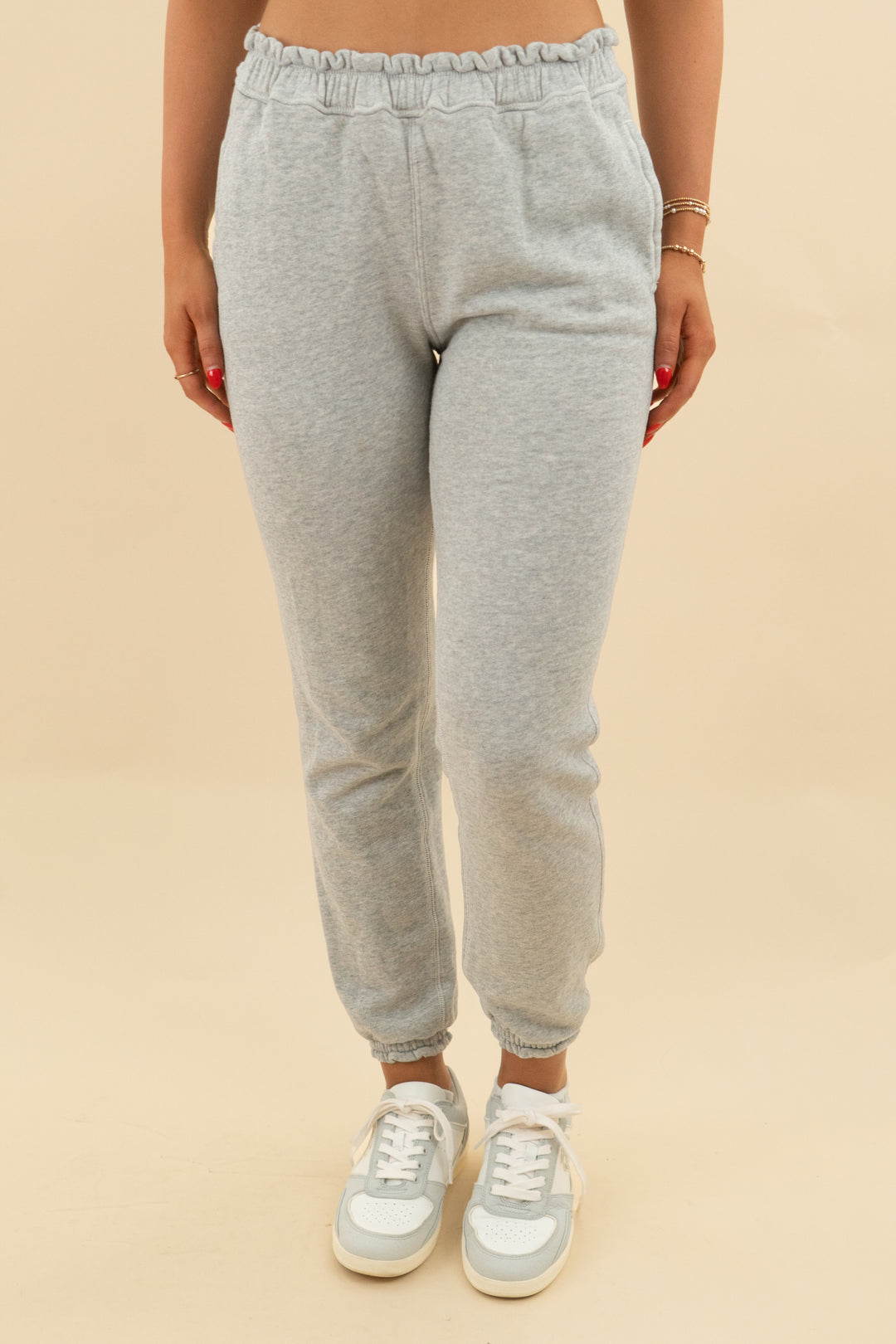abercrombie & fitch heather grey lounge pant (s; retai $55)