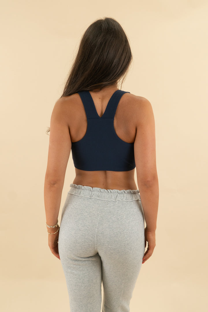 salt project navy/teal reversible sports bra (s; retail $45)