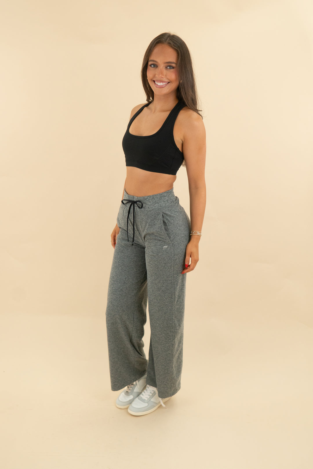 Fabletics black racerback sports bra nwt (s; retail $74.95)