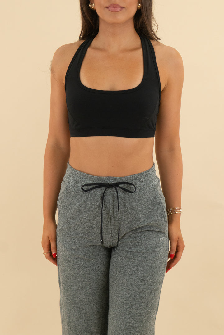 Fabletics black racerback sports bra nwt (s; retail $74.95)