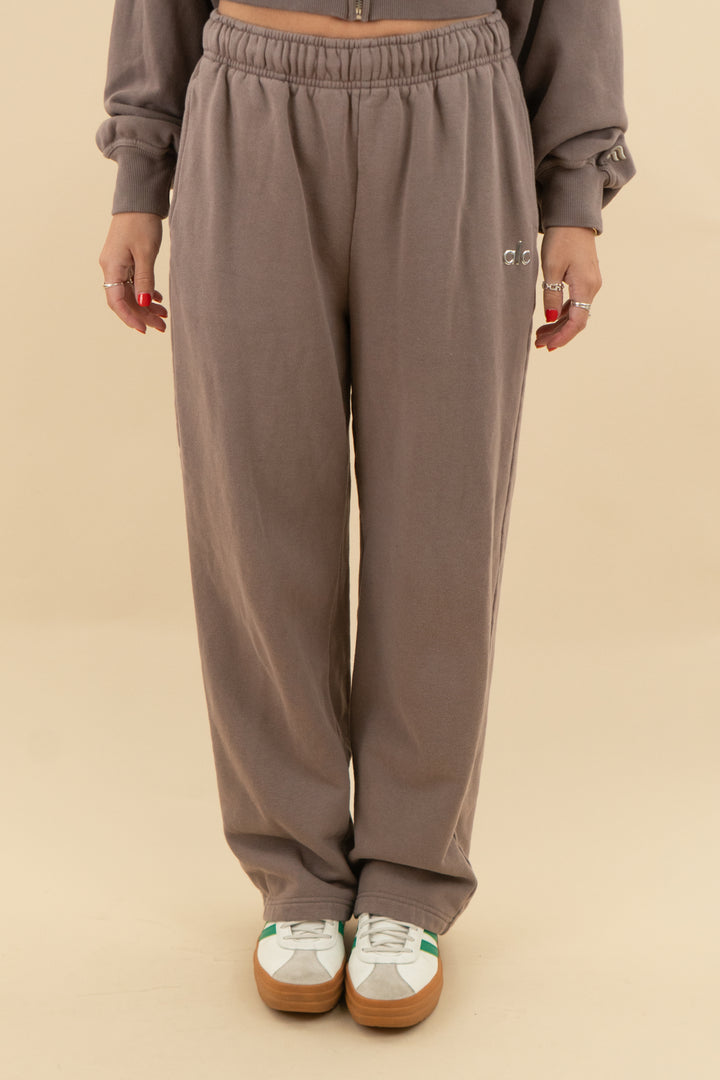 Alo brown wide leg sweatpants (s; retail $138)