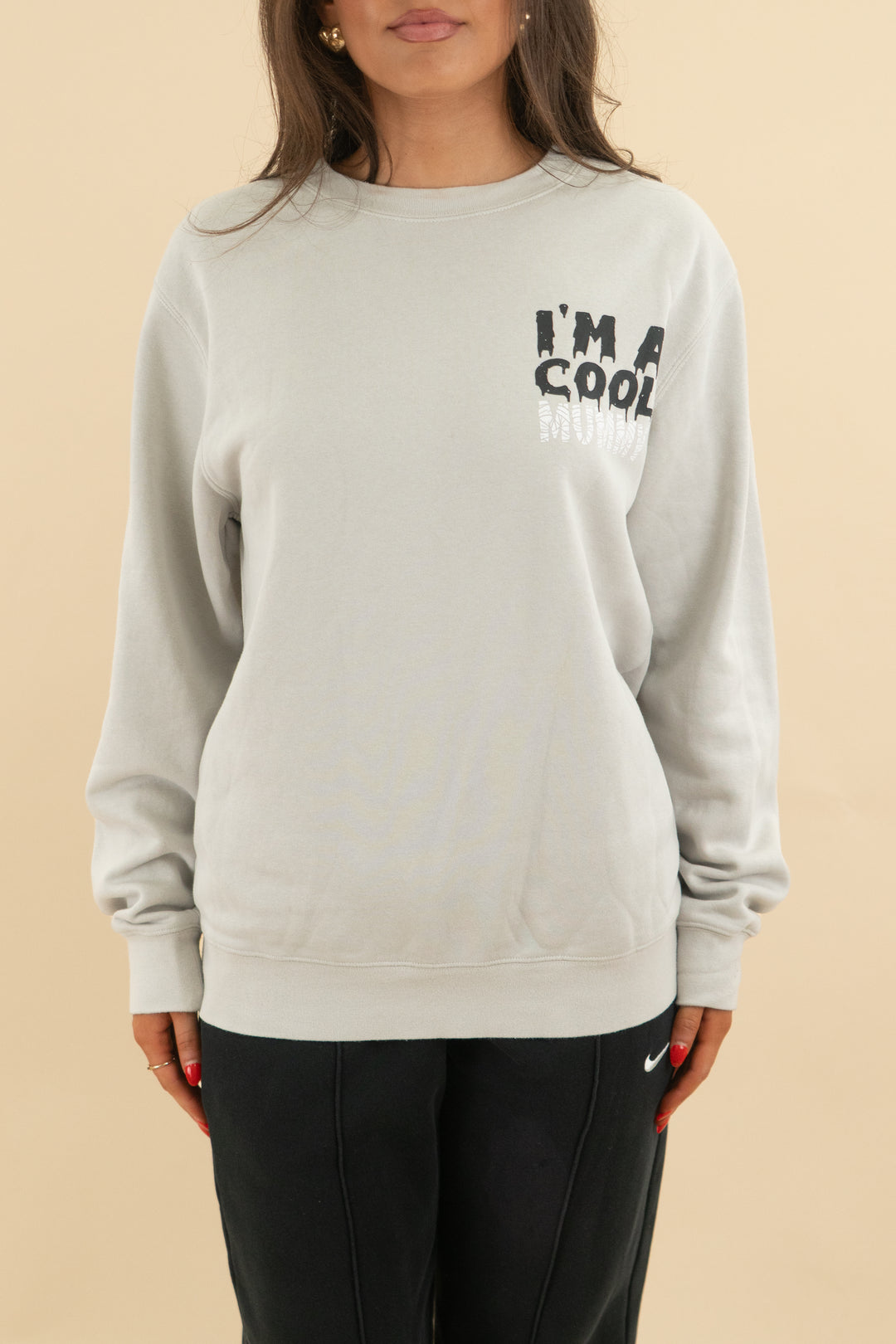 living fully co im a cool mummy sweatshirt (s; retail $68)