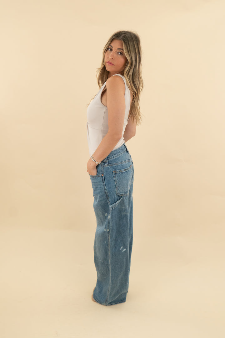 abercrombie & fitch cream bodysuit (s)