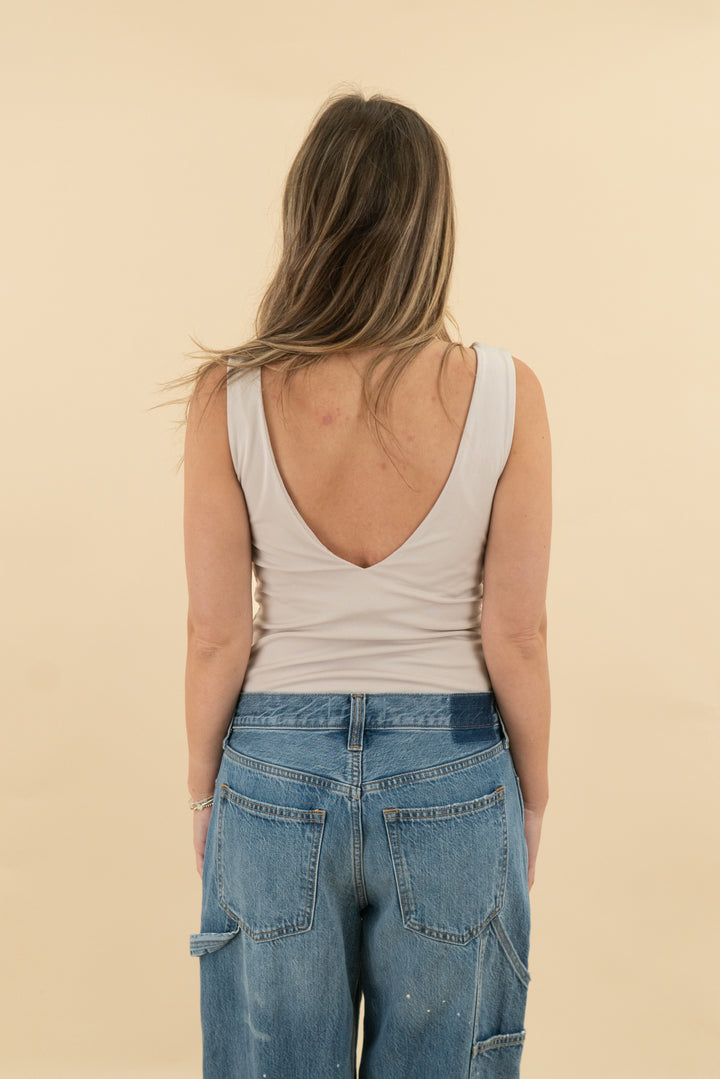 abercrombie & fitch cream bodysuit (s)