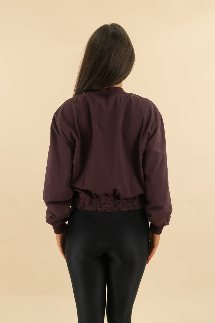 fabletics burgundy windbreaker zip up