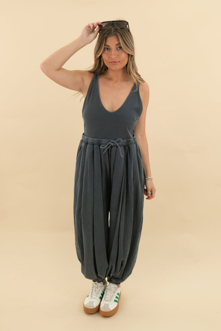 fp beach gray jogger jumpsuit (s; retail $98)
