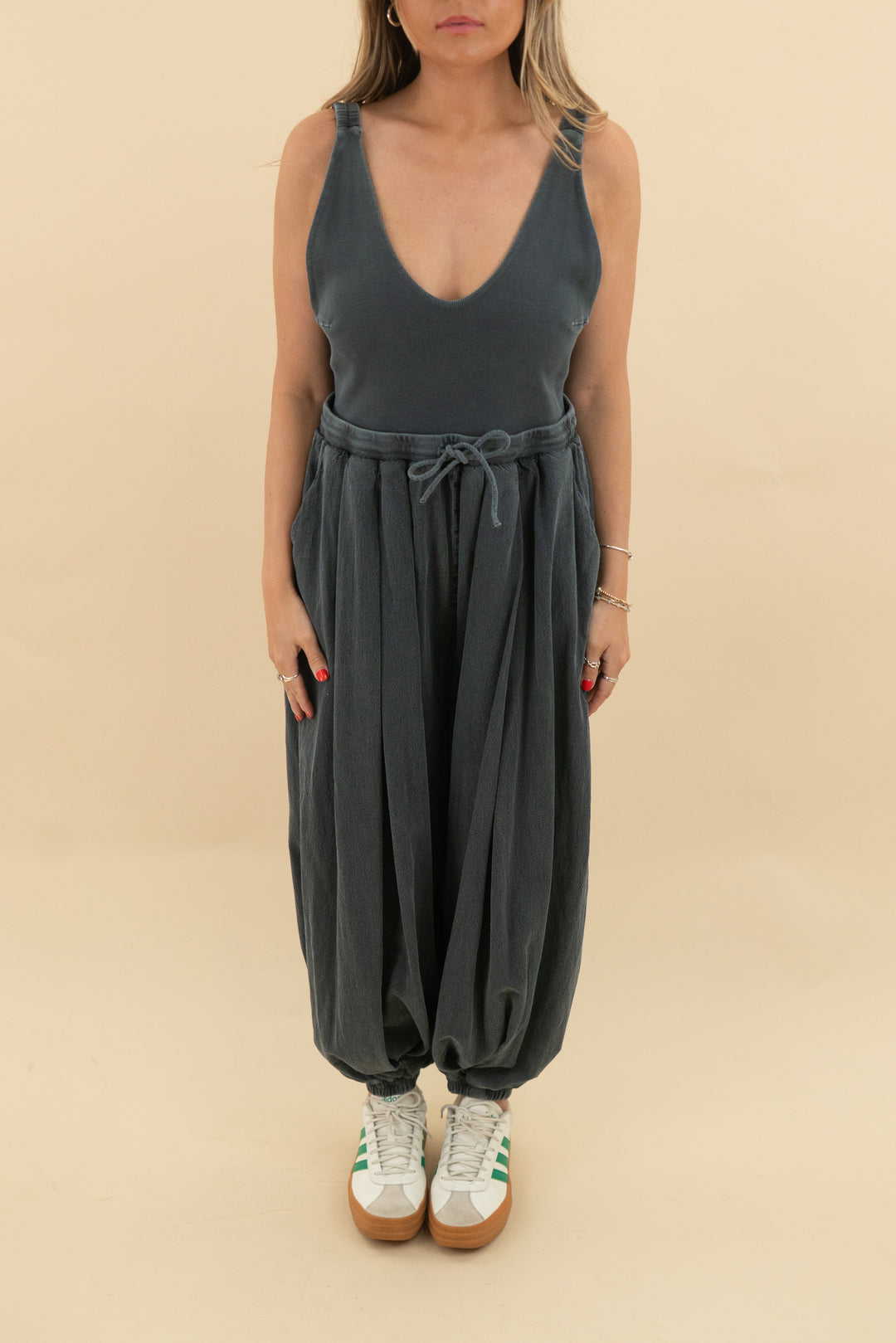 fp beach gray jogger jumpsuit (s; retail $98)