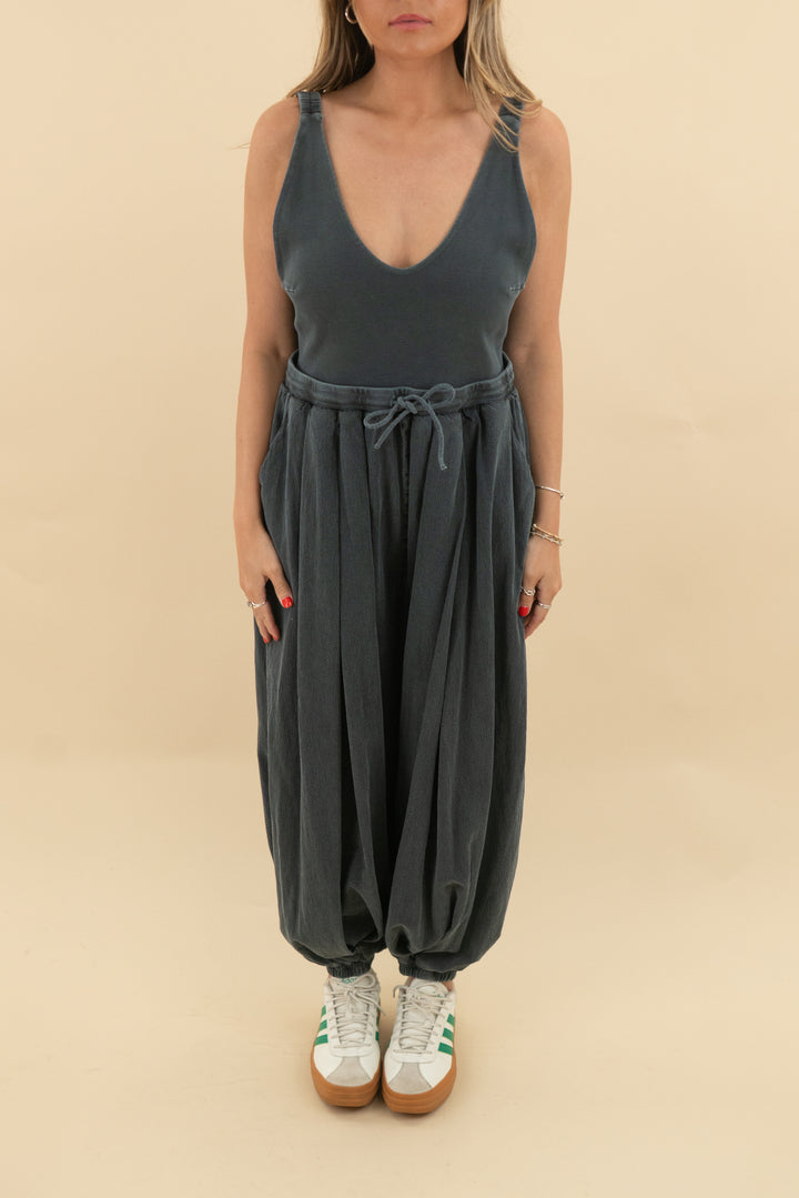 fp beach gray jogger jumpsuit (s; retail $98)