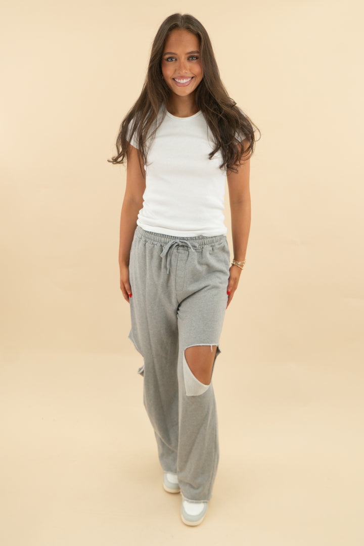 storets grey flare cut out lounge pant (s; retail $84.90)