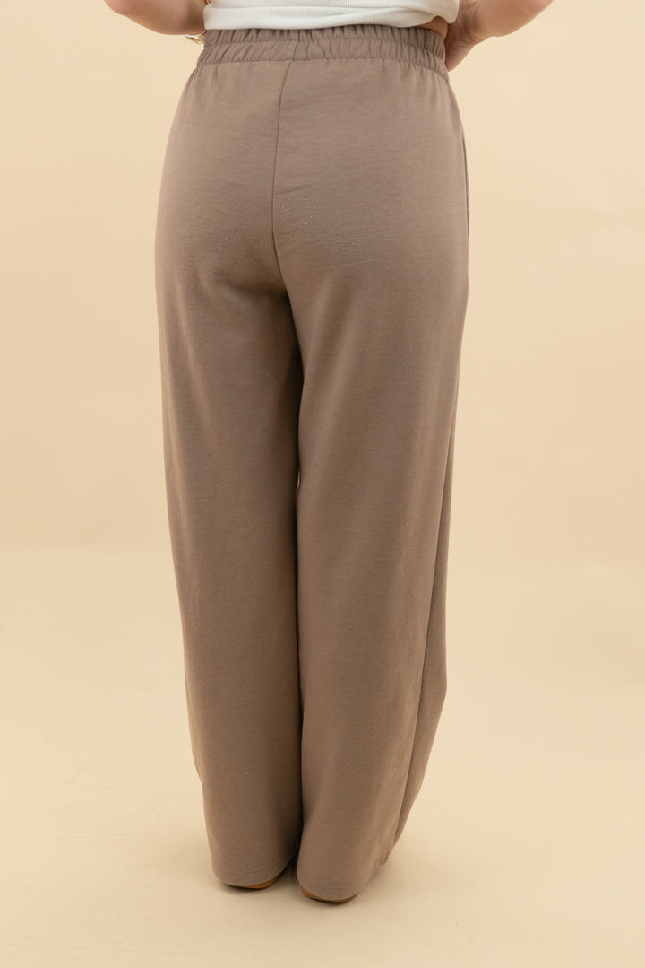 Zenana brown wide leg sweatpants (s; retail $36.80)