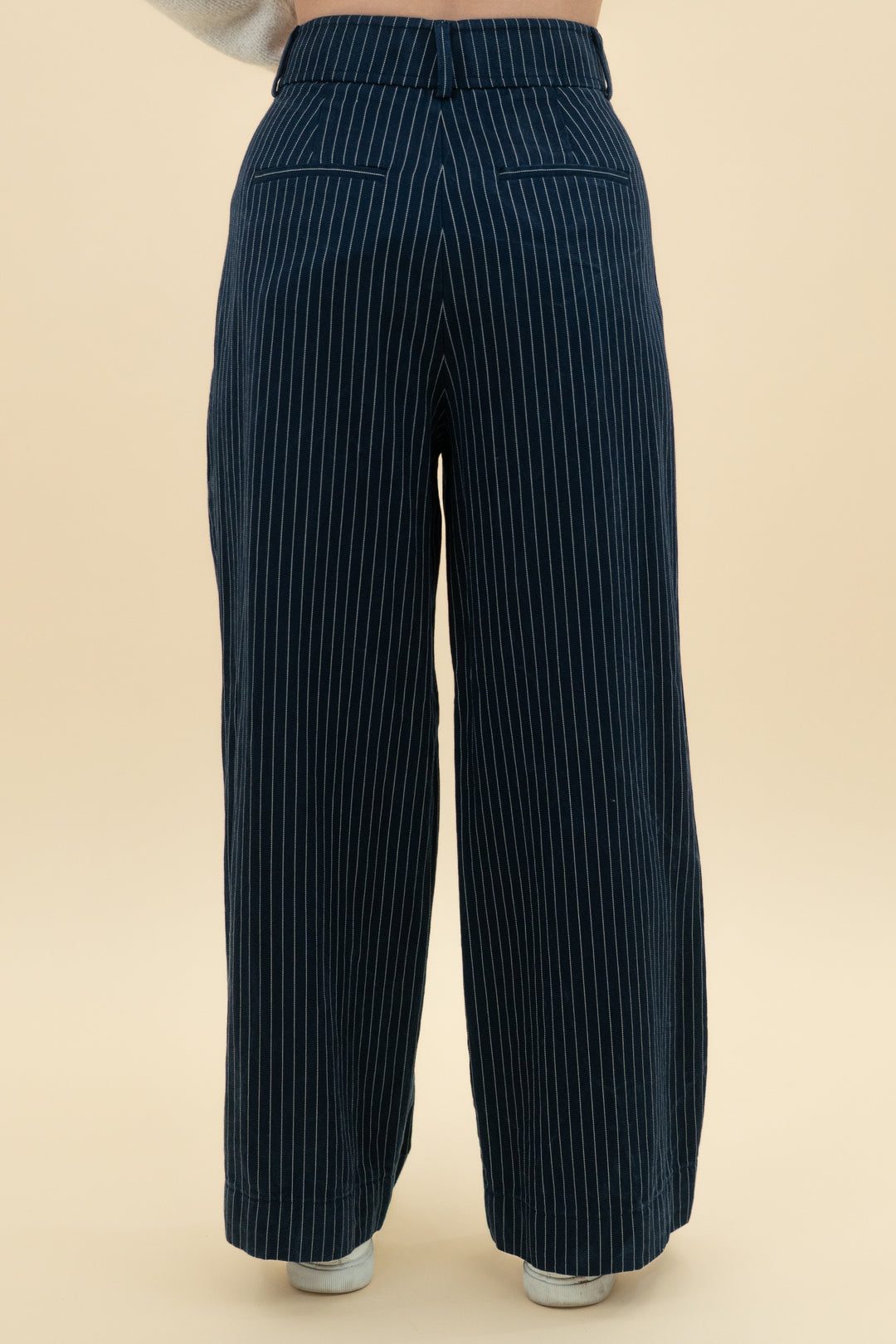 everlane navy pinstripe pants (0S)