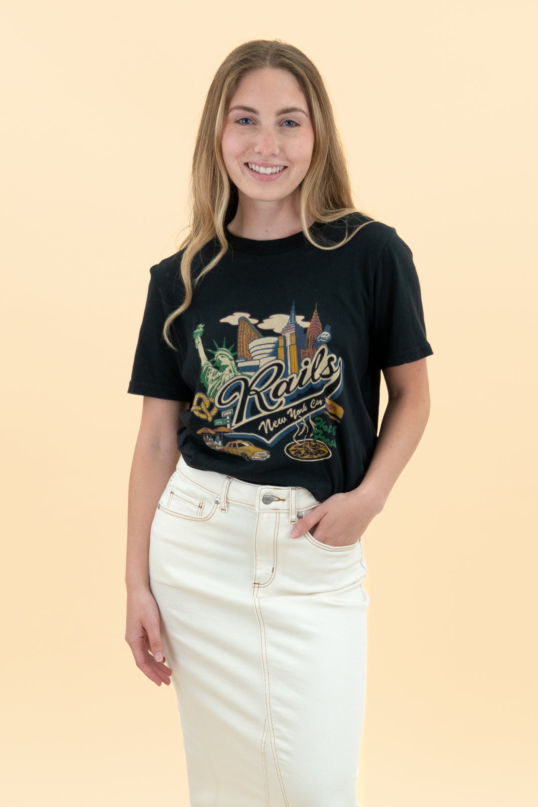 rails black new york city graphic tee (s)