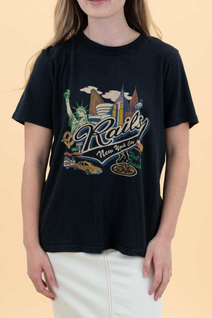 rails black new york city graphic tee (s)