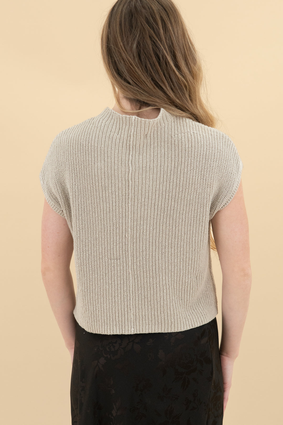 fp beach oatmeal knit tank (xs)