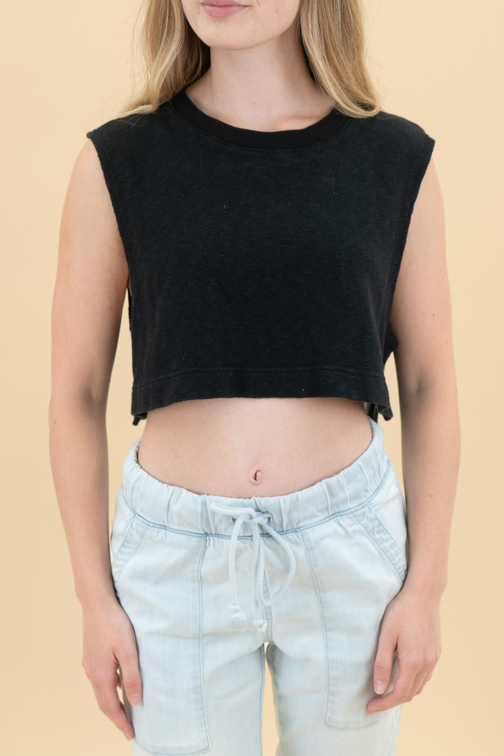 fp beach black tank (xs)