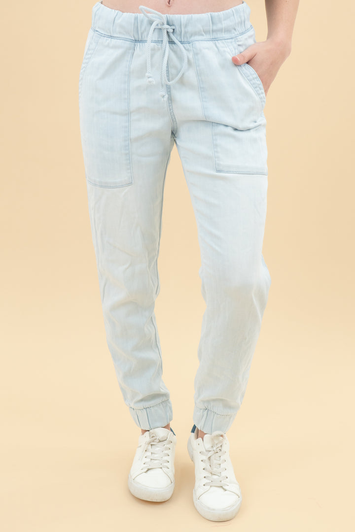 bella dahl baby blue joggers (xs)