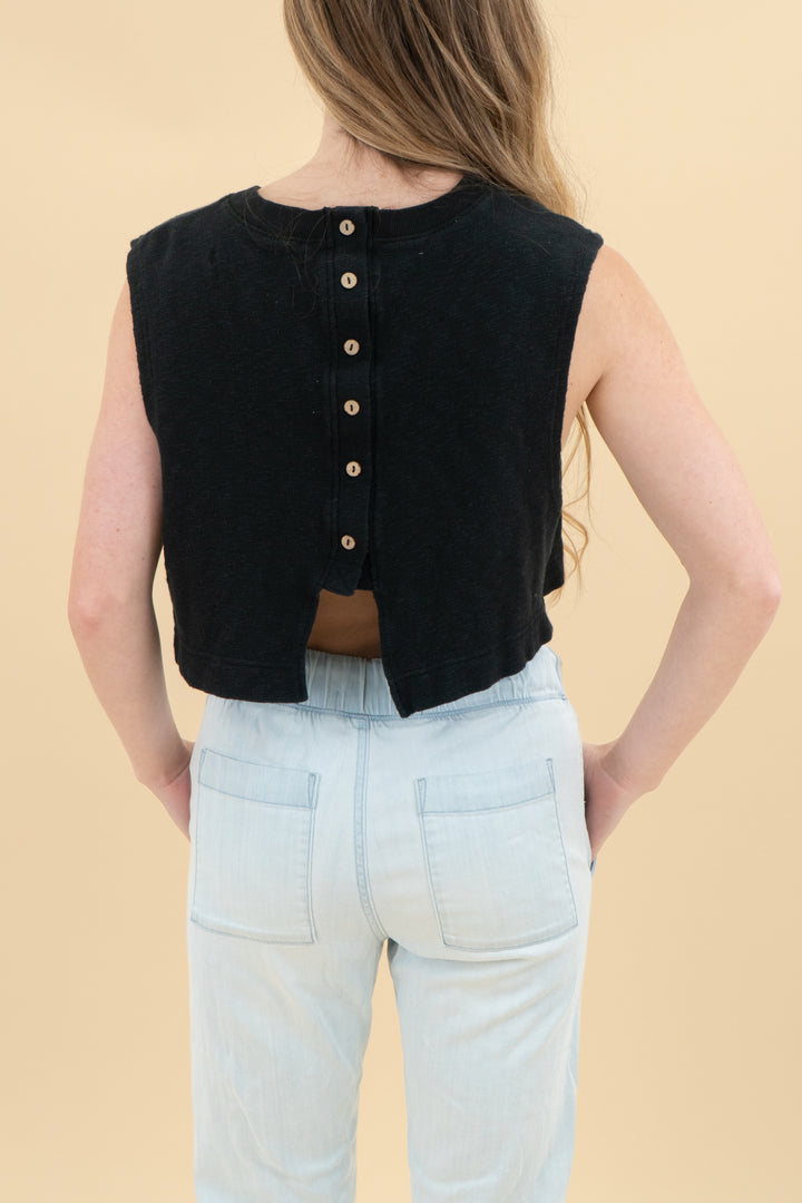 fp beach black tank (xs)
