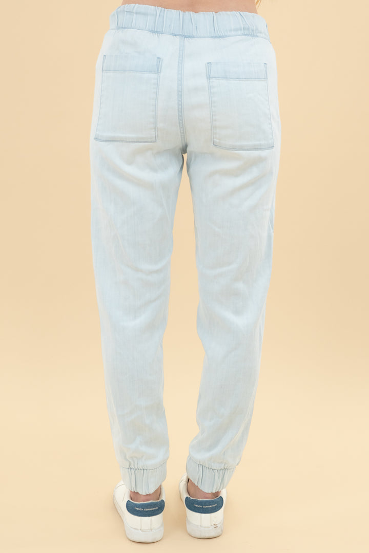 bella dahl baby blue joggers (xs)