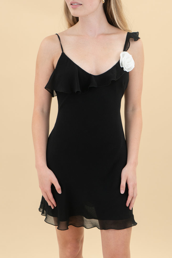 wilfred black mini dress nwt (s; retail; $138)