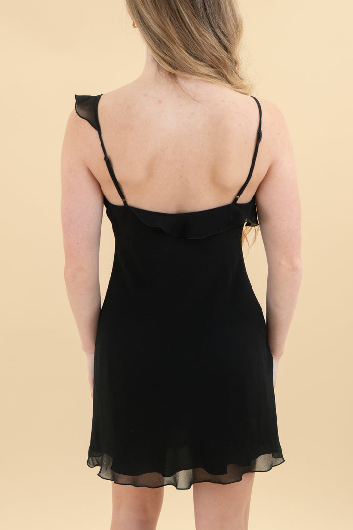 wilfred black mini dress nwt (s; retail; $138)