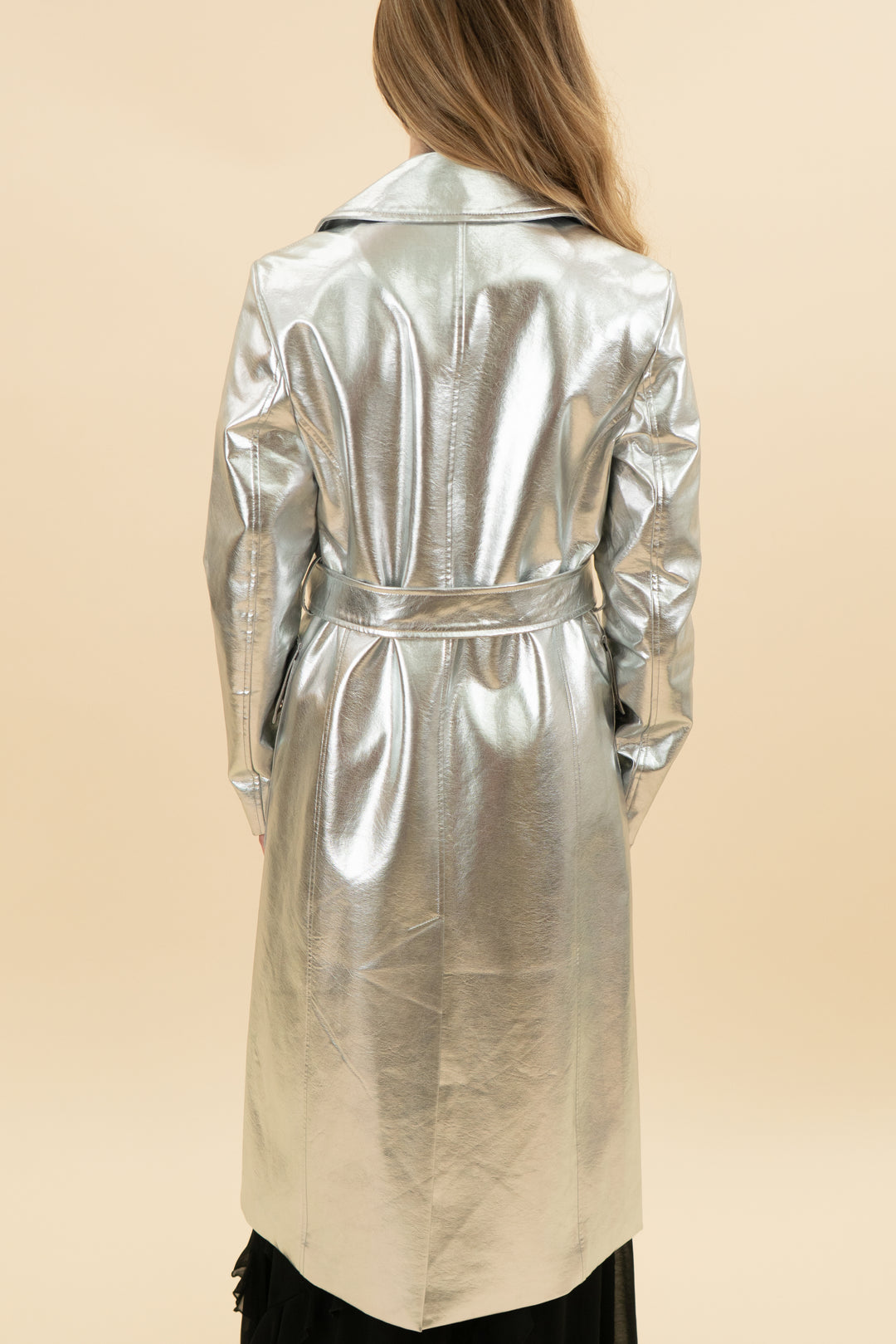 avec les filles silver coat nwt (xs; retail $168)