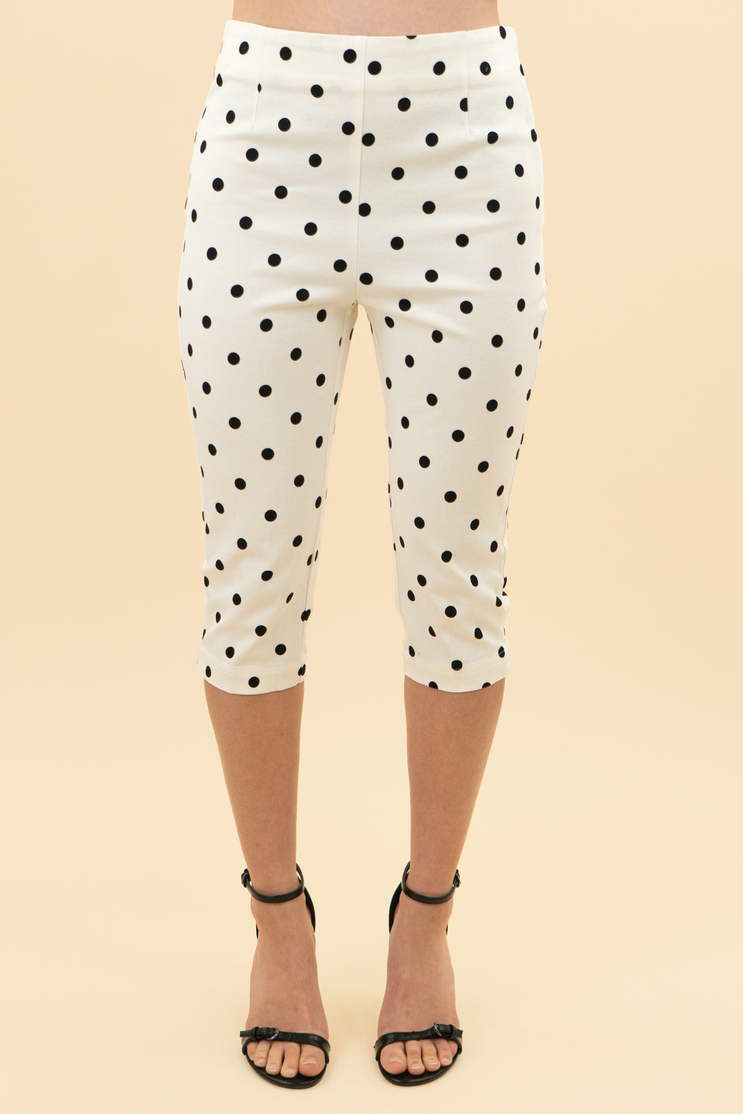 loft white polka dot capri pants nwt (0)
