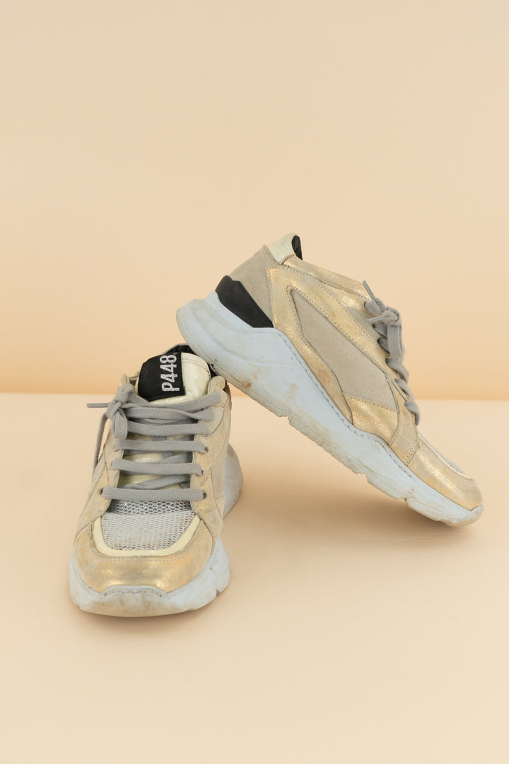 p448 tri-color sneakers (7.5; retail $250)