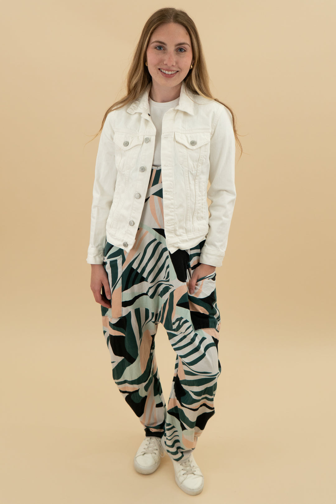 lucky brand white denim jacket (xs)