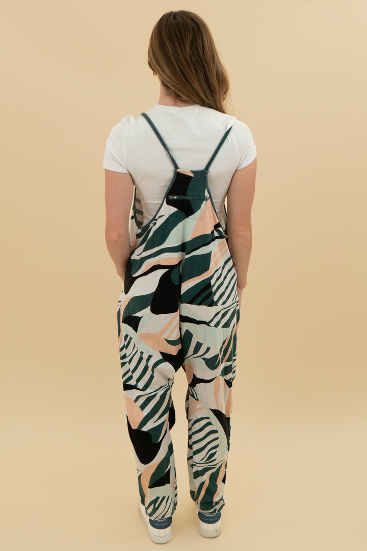 fp movement hot shot jumpsuit tropical pattern (xs; retail $80)