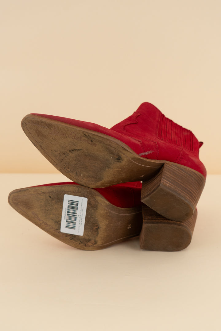 sam edelman red mini cowgirl boot (8.5; retail $175)