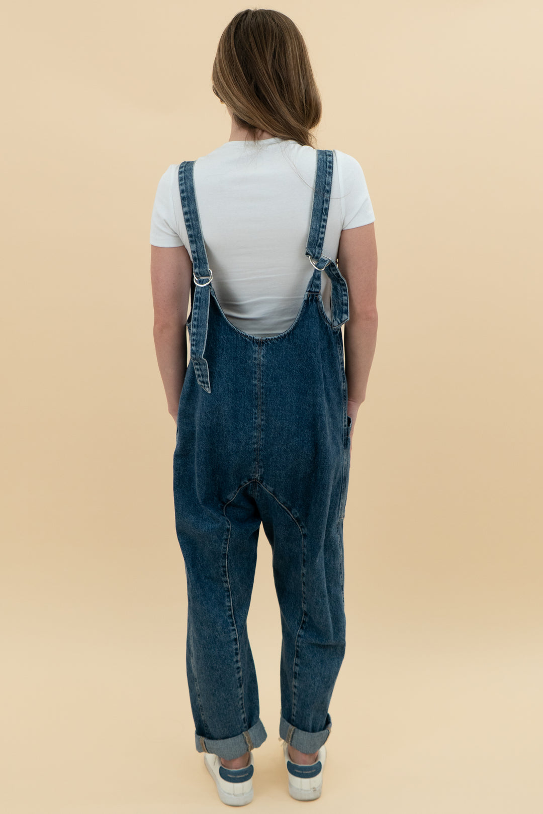 we the free dark wash overalls (xs; retail $148)