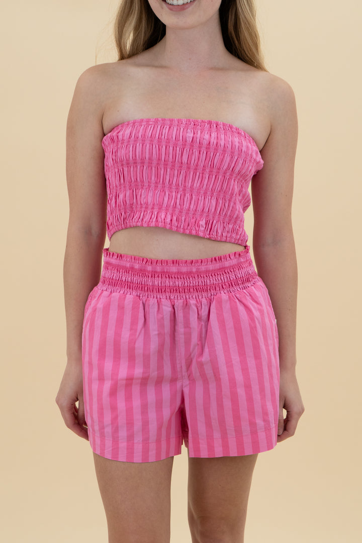 A new day pink stripe short set nwt (xs; retail $35)