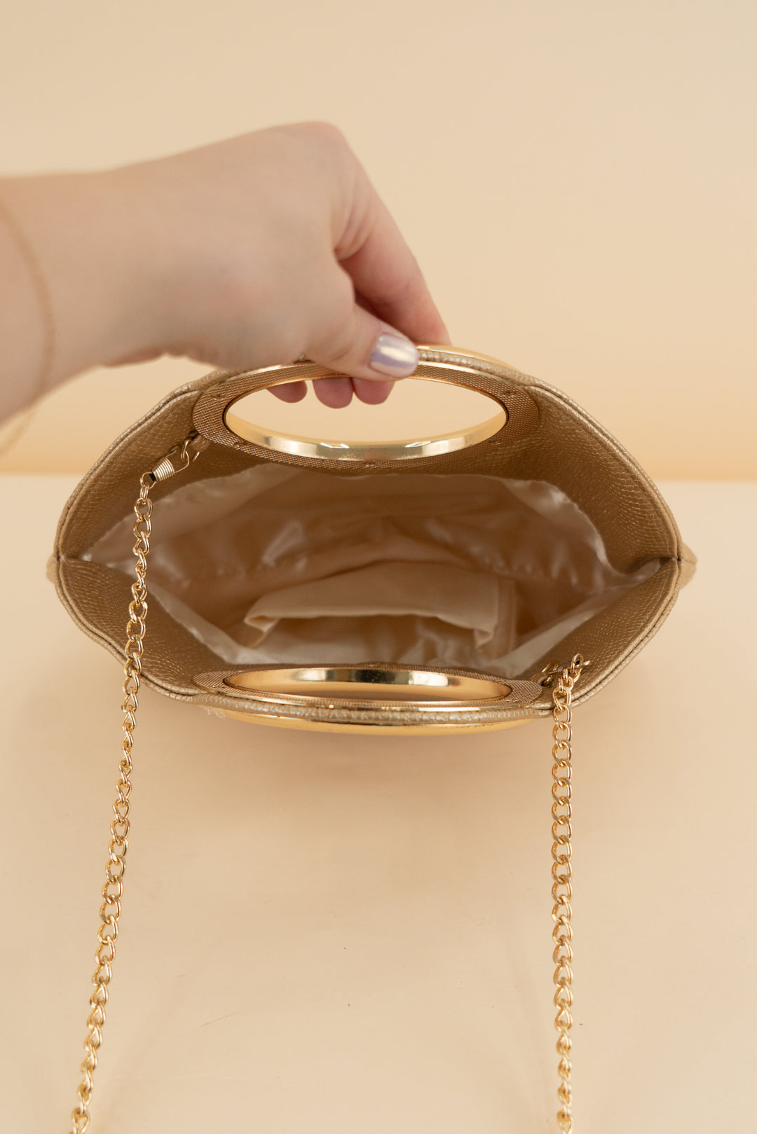 nina gold snakeskin evening bag (retail $98)