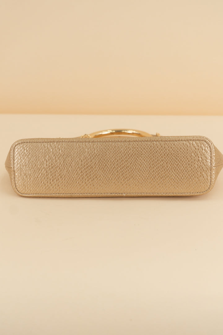 nina gold snakeskin evening bag (retail $98)