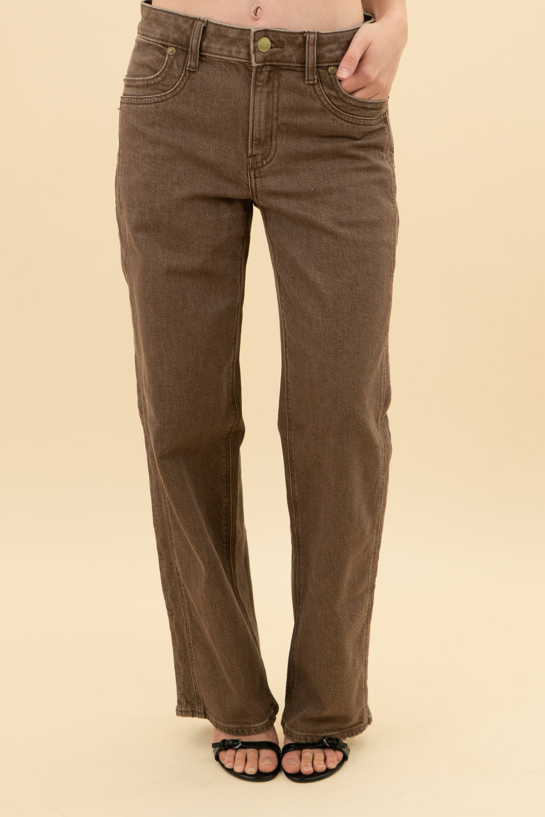 american eagle brown stovepipe jeans (0; retail $60)
