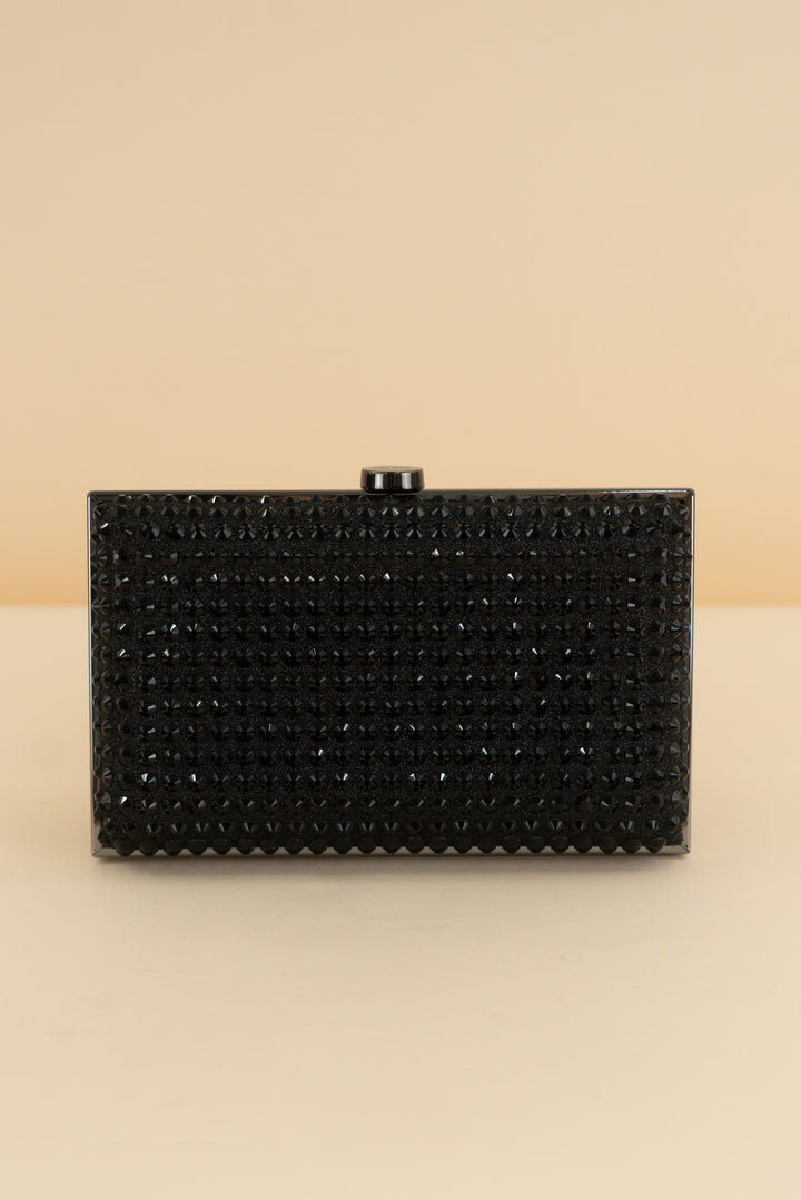 olga berg black manuela rhinesone  Clutch (retail $115)