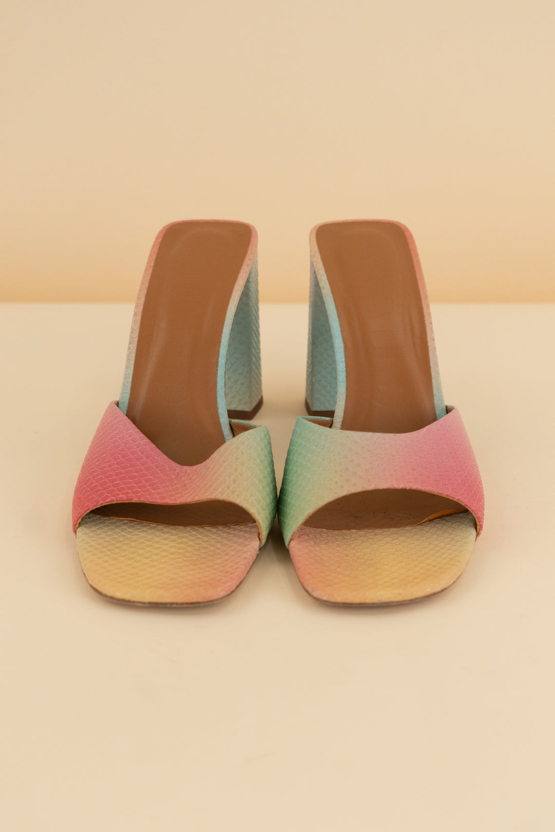 staud rainbow block heel (9.5, retail $375)