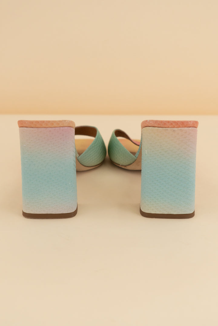 staud rainbow block heel (9.5, retail $375)