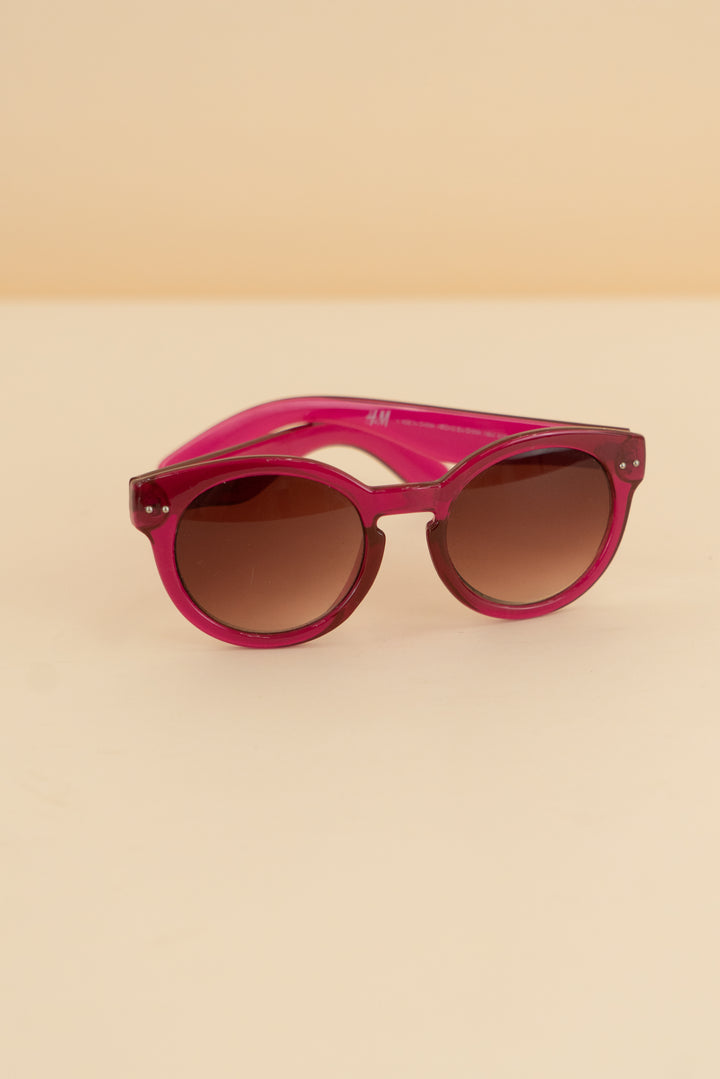 h&m pink round sunglasses